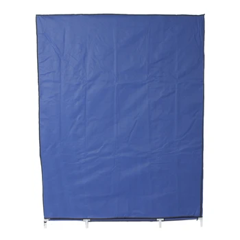 5-Layer 12-Compartment Non-woven Fabric Wardrobe Portable Closet Navy (133x46x170cm) 5