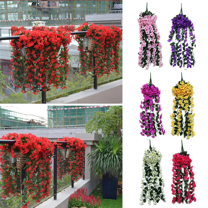 

Artificial Wisteria False Violet Ceiling Flower Rattan Wedding Family Garden Hotel Corridor Living Room Office Decoration