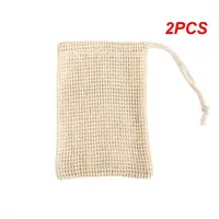2PCS Natural Sisal Soap Bag Saver Pouch Bar Soap Exfoliating Mesh Bags for Shower Soap Holder Bubble Foam Net Pocket 1