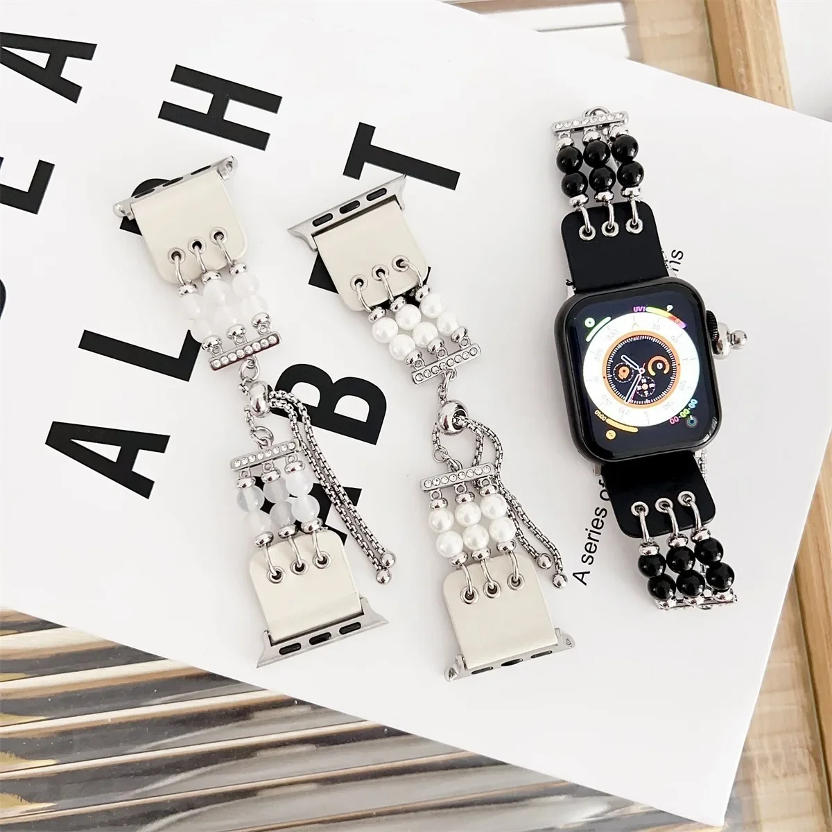 Kellarihm iWatchi jaoks 42/44/45/46/49mm 38/40/41mm metallist moodne kellarihm kellaseeria Ultra2 jaoks 10/9/8/7/6/5/4/3/2/1_voghion.com