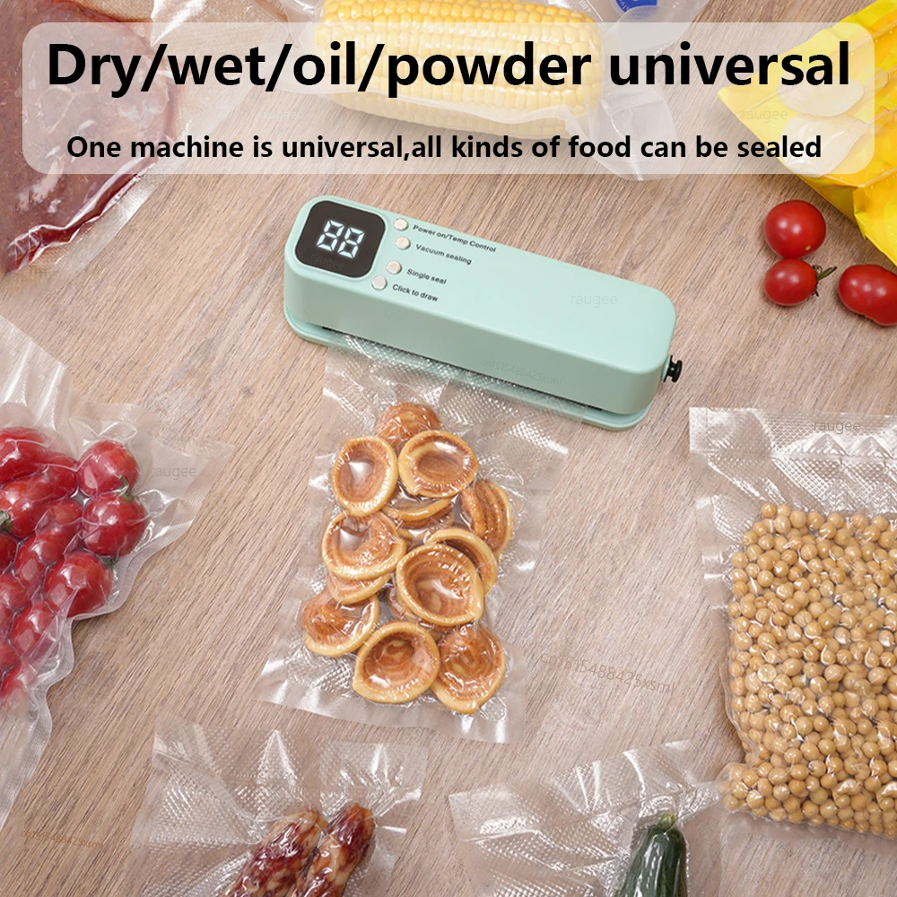 Vacuum Sealer Portable Mini Food Sealer USB Rechargeable Wireless Food Package Plastic Bags Automatic Vacuum Sealing Machine 3
