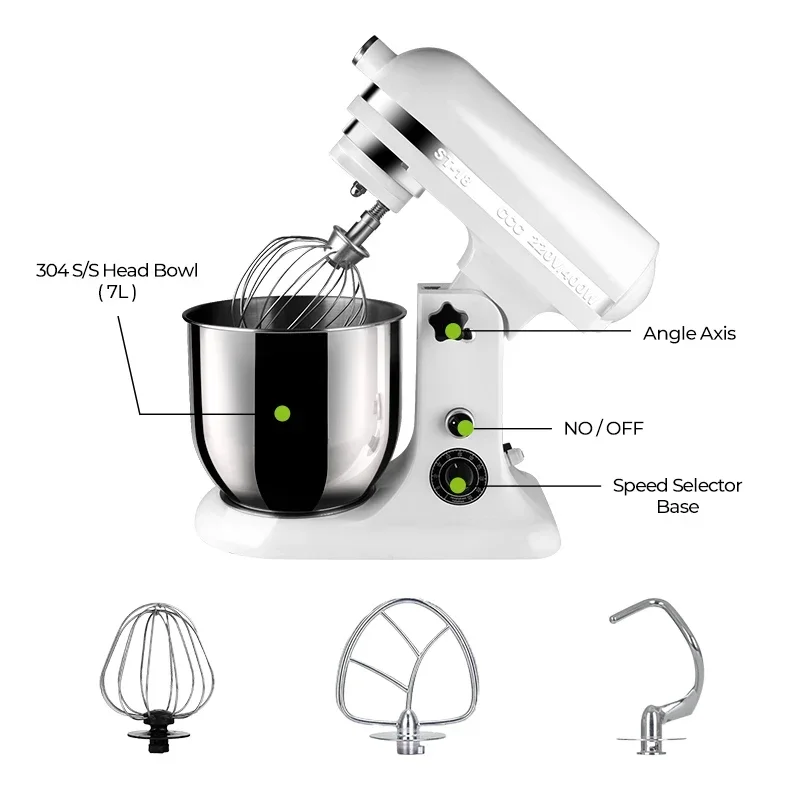 Hot Style Stand Mixer 800W Dough Hook Mixing Beater Electric With Stainless Steel Bowl and Whisk