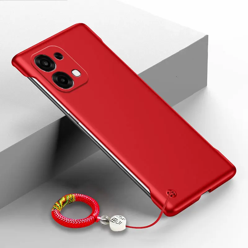 Frameless Slim Matte Hard Back Cover Case with Lucky Ring - ShockProof s