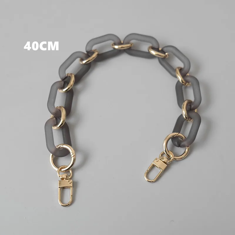 Neue Mode Frau Handtasche Zubehör Ketten Weiß Grau Transparent Matte Kette Metall Strap Frauen Kupplung Schulter Geldbörse Zubehör – Detail 20