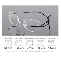Lunettes de lecture œil de chat en alliage de titane sans limites pour femmes, Anti-lumière bleue, Prescription presbyte, lecteurs classiques féminins 5