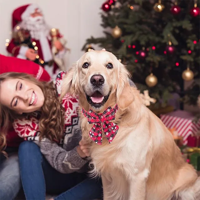 Christmas Tie for Dogs and Cats, Snowflake Dog Collar, Christmas Pet Accessories, Pet Supplies 3