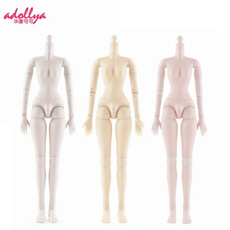 Adollya 1/3 60cm BJD Dolls Body Accessories Movable Nude Naked Jointed Doll Body No Head DIY BJD Joints Naked Doll for Girls