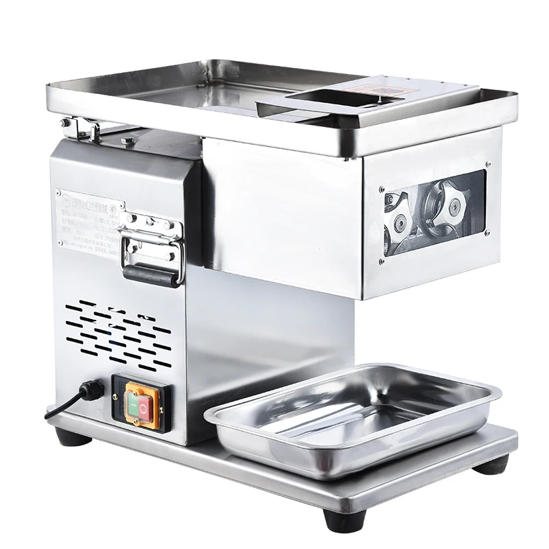 

100KG/H Meat Slicer Commercial Meat Cutter Stainless Steel Meat Slicing Machine Meat Shredded/Diced machine 1500W