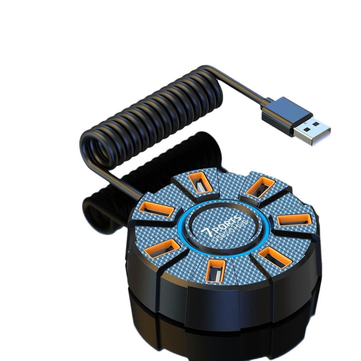 Seven Port USB Hub Docking Station with Ambient Light