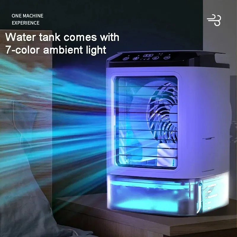 Portable Home Air Conditioner Desk Fan with Dual Ultrasonic Atomization