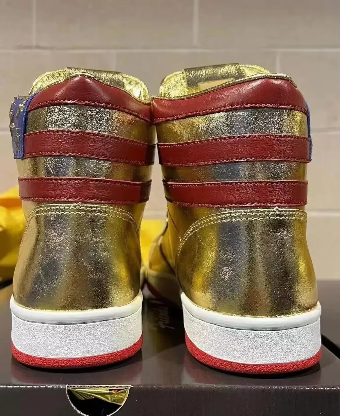 2024 MAGA Trump Gold Silver Sneakers Never Surrender Donald Distressed Gym High Top Shoes Men's Women's Casual Boots Road Shoes 5