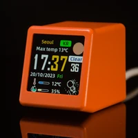 GeekMagic Super Cool Mini WiFi Desktop Weather Digital Clock Station with IPS LCD Screen Gadget for Decoration 4