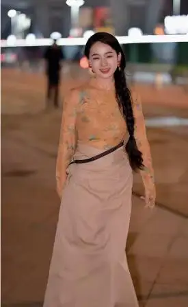 

Chinese National Style Women's Yellow Fragmented Blossom Top Half Skirt Set Summer