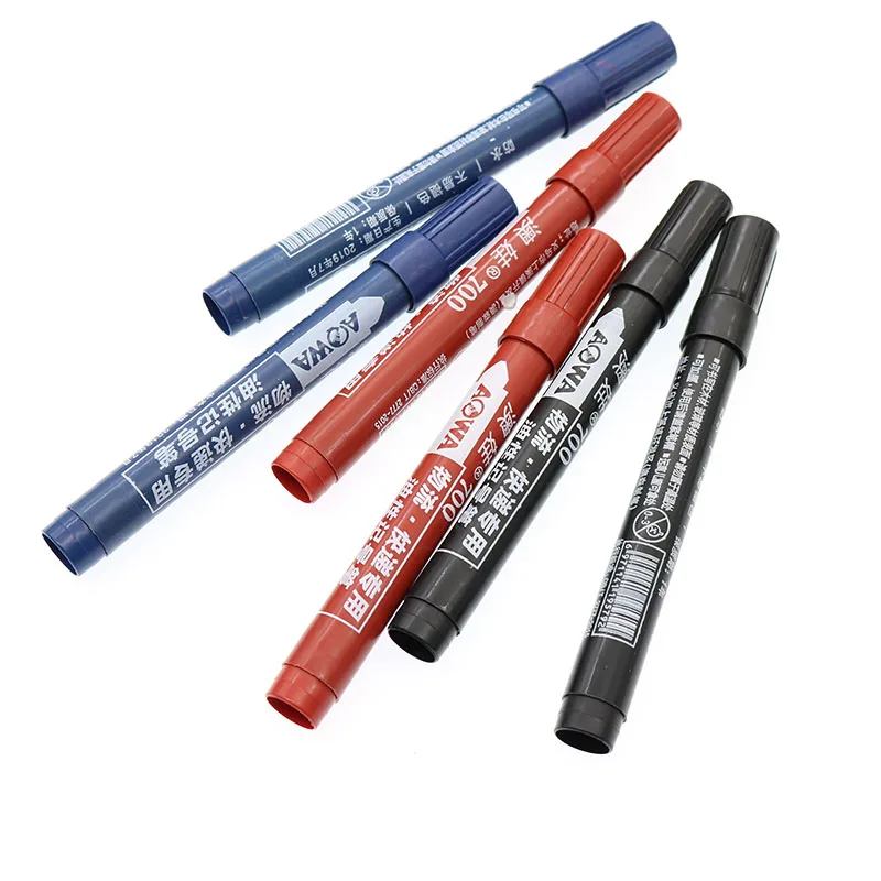 2pcs Thickening Marker Plastic Oily Waterproof Permanent Marker Pen South Korea Stationery Office Student Outdoor Ink Pen permanent marker pen marker pens permanent marker permanent markers markers pen