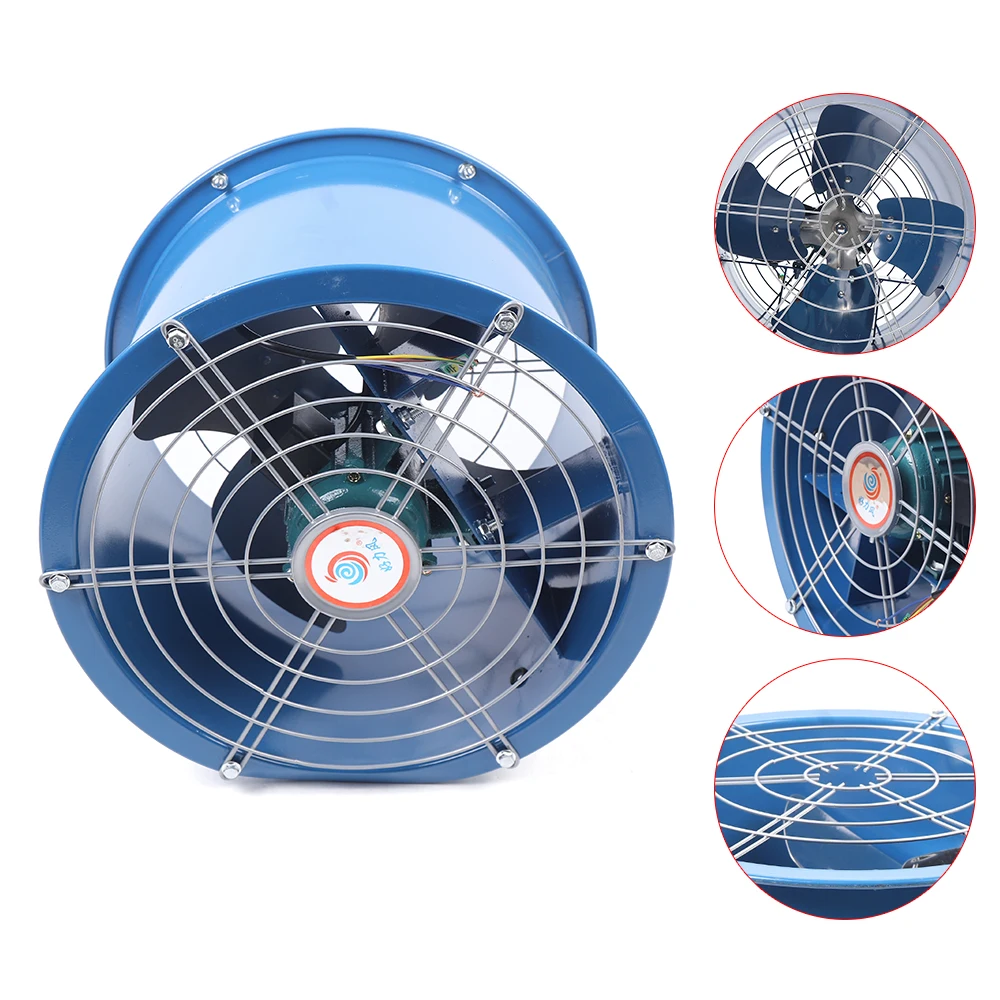 16 inch Axial Fan Cylinder Pipe Spray Booth Paint Fumes Exhaust Fan Silent 110V 1420r/min air circulating fan household floor electric fan silent vertical shake head convection wind axial flow fans