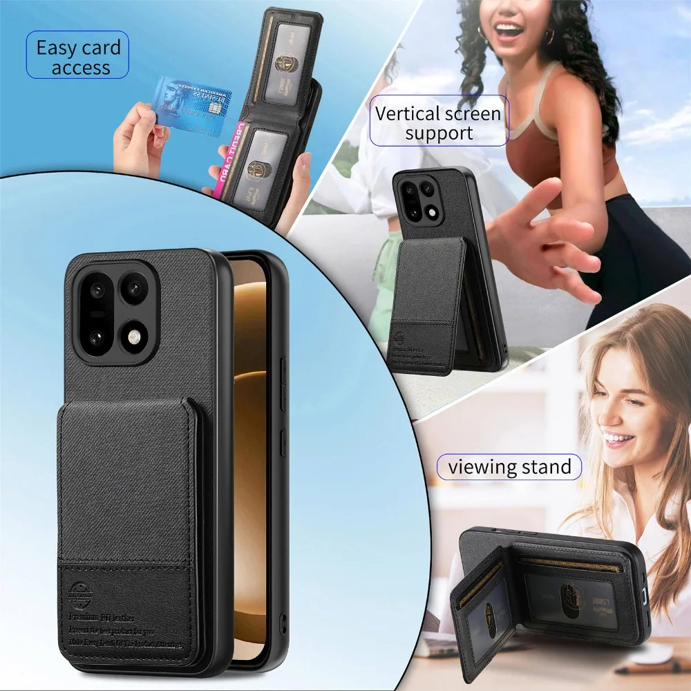 RFID Leather Card Phone Case with Magnetic Cover