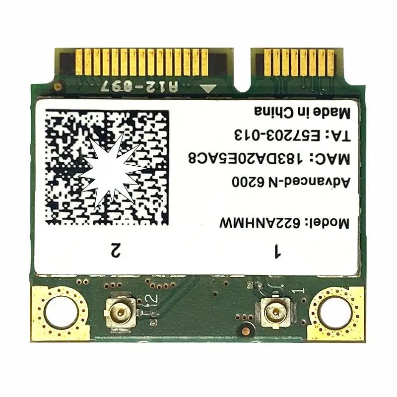 오리지널 622ANHMW 622AN 듀얼 밴드 2.4G 5G 미니 PCI-E 300Mbps 무선 wifi 어댑터, 인텔 6200 6200AN 6200agn 카드용