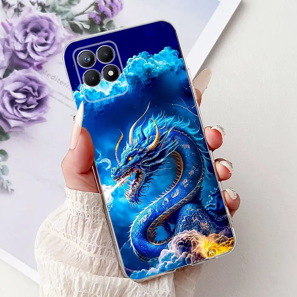 Luxury Butterfly and Love Flowers Clear Phone Case - Cool Painted Design