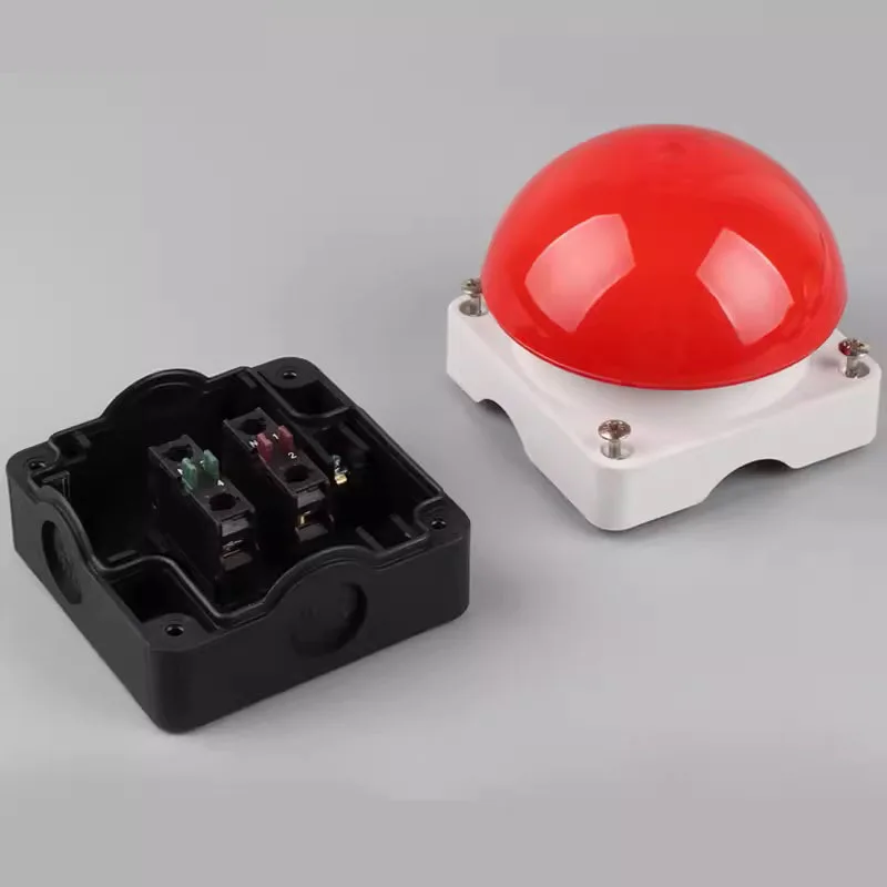 1/5/20 Pcs Hand Tap Foot Switch Button Switch Answering Device with Hemispherical Mushroom Head Self-locking and Self-resetting