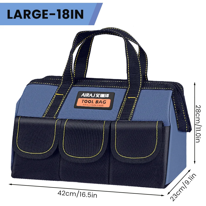 18 Inch Multifunctional Tool Bags 1680D Oxford Cloth Electrician Bags Waterproof and Wear-Resistant High Capacity Storage Bags 2