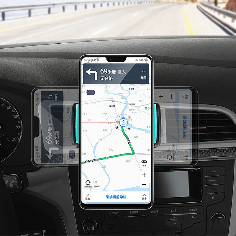 Car Phone Holder Air Outlet Automatic Lock 360 Rotary Snap-On Auto Supplies Mobile Phone Holder Support Telephone Vo
