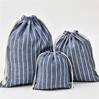 Package Pocket Storage Organizer Bag Cotton Fabric Drawstring Cosmetic Towel Cloth Stroage Bags Toiletry Bag Case 2