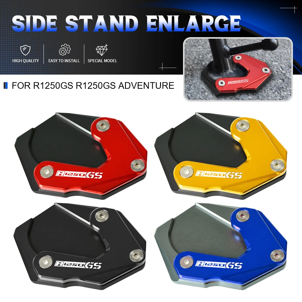 

For BMW R1250GS R 1250 GS LC R1250GS Adventure CNCKickstand Side Shoe Foot Rests Stand Extension Enlarger Aluminum R1250GS