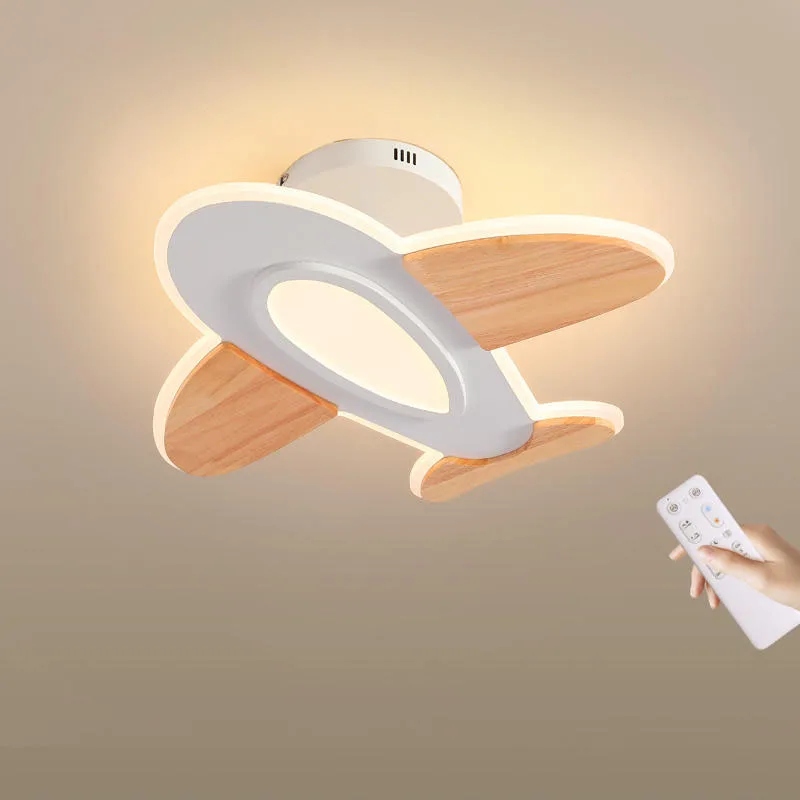 

Modern LED Chandelier For children's Bedroom Living study Room Indoor Lighting Wooden Lamp Ceiling Mounted 40W 48W Dimmable dero