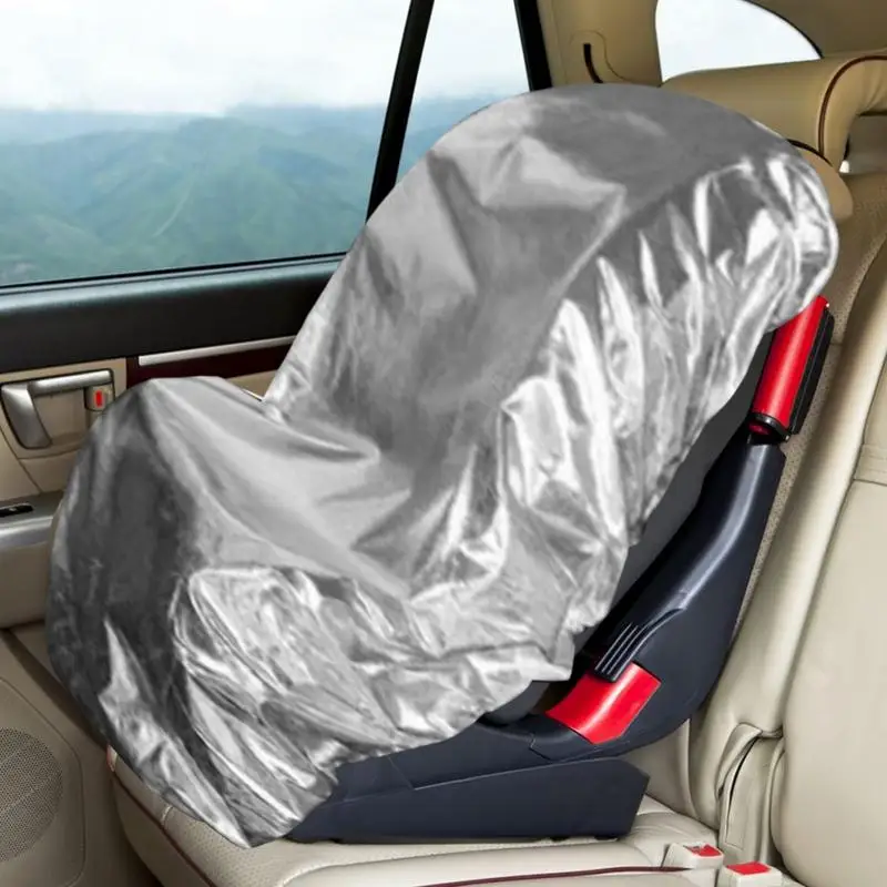 Car Seat Sun Protector Reflective Baby Seat Covers Elastic Reflective Baby Seat Covers Portable Cooling Car Seat Heat Shield For