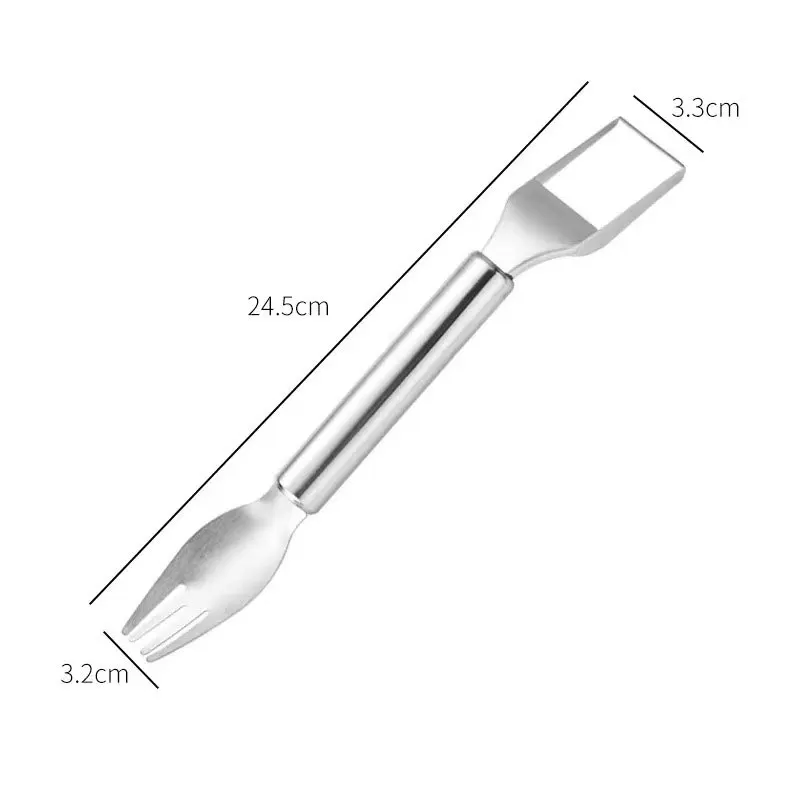2-in-1 Stainless Steel Fruit Cutter,Dual Head Watermelon Fork Cutter Slicer Tool For Home Kitchen Gadget Melon Cube Cutter 3 2-in-1 Stainless Steel Fruit Cutter,Dual Head Watermelon Fork Cutter Slicer Tool For Home Kitchen Gadget Melon Cube Cutter 3