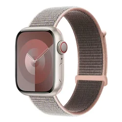 Premium Braided Nylon Loop Strap for 38mm 40mm 41mm (Pink sand)