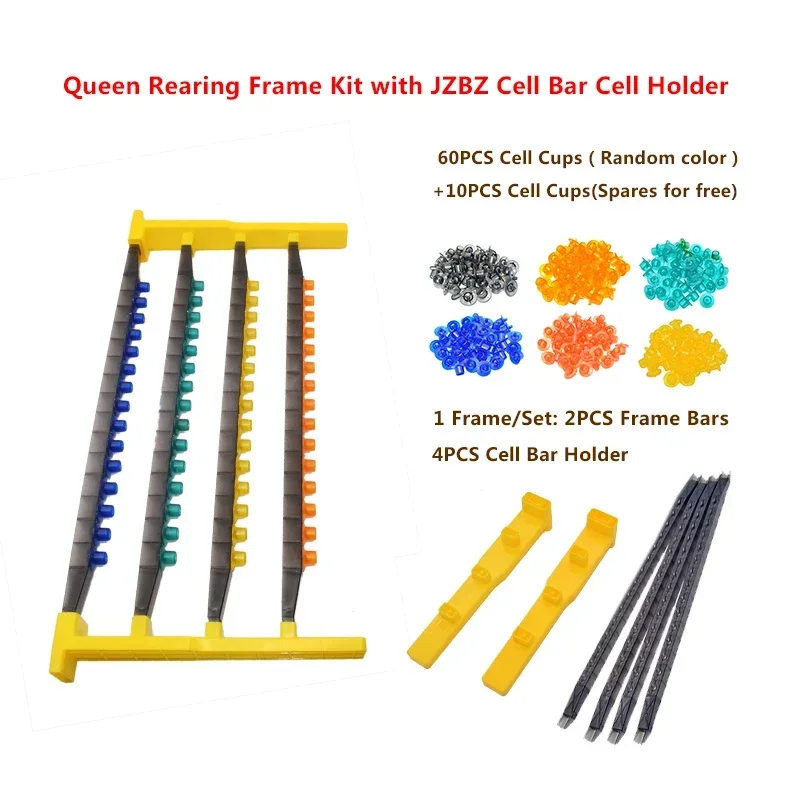 Beekeeping Plastic Bee Queen Rearing Frame Kit with JZBZ Cell Bar Cell Holder Cups No-Graft Breeding Apiculture Tools beekeeping tools beekeeping accessories