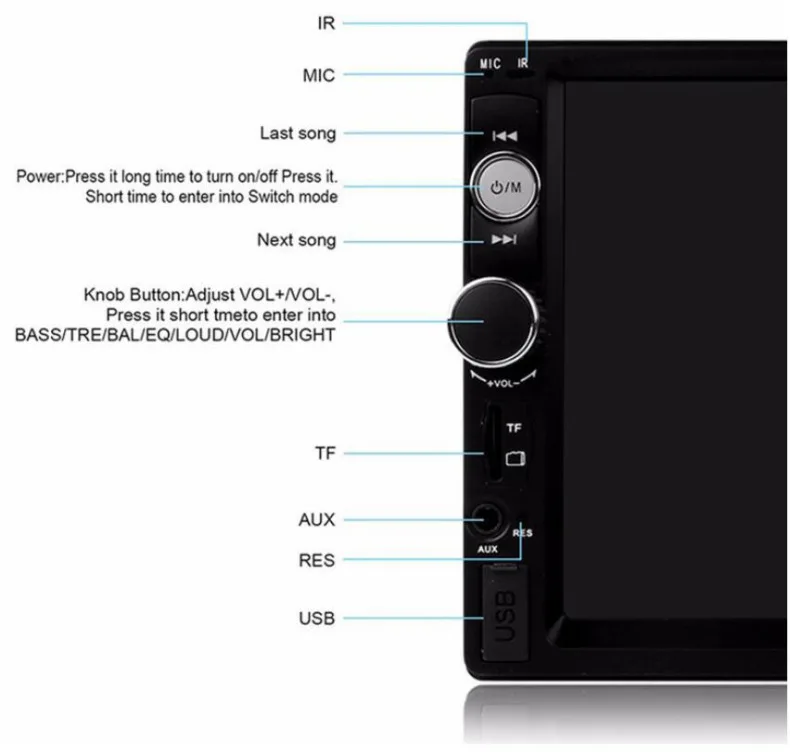 ڵ  mp5 ÷̾ 7033 HD īн, carplay & Aut