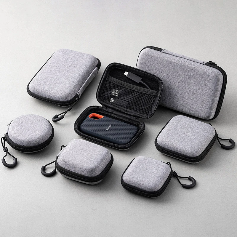 Mini Data Cable Organizer Bag Waterproof Travel Organizer Bag Portable Mobile Phone Charger Protective Cases Earphone