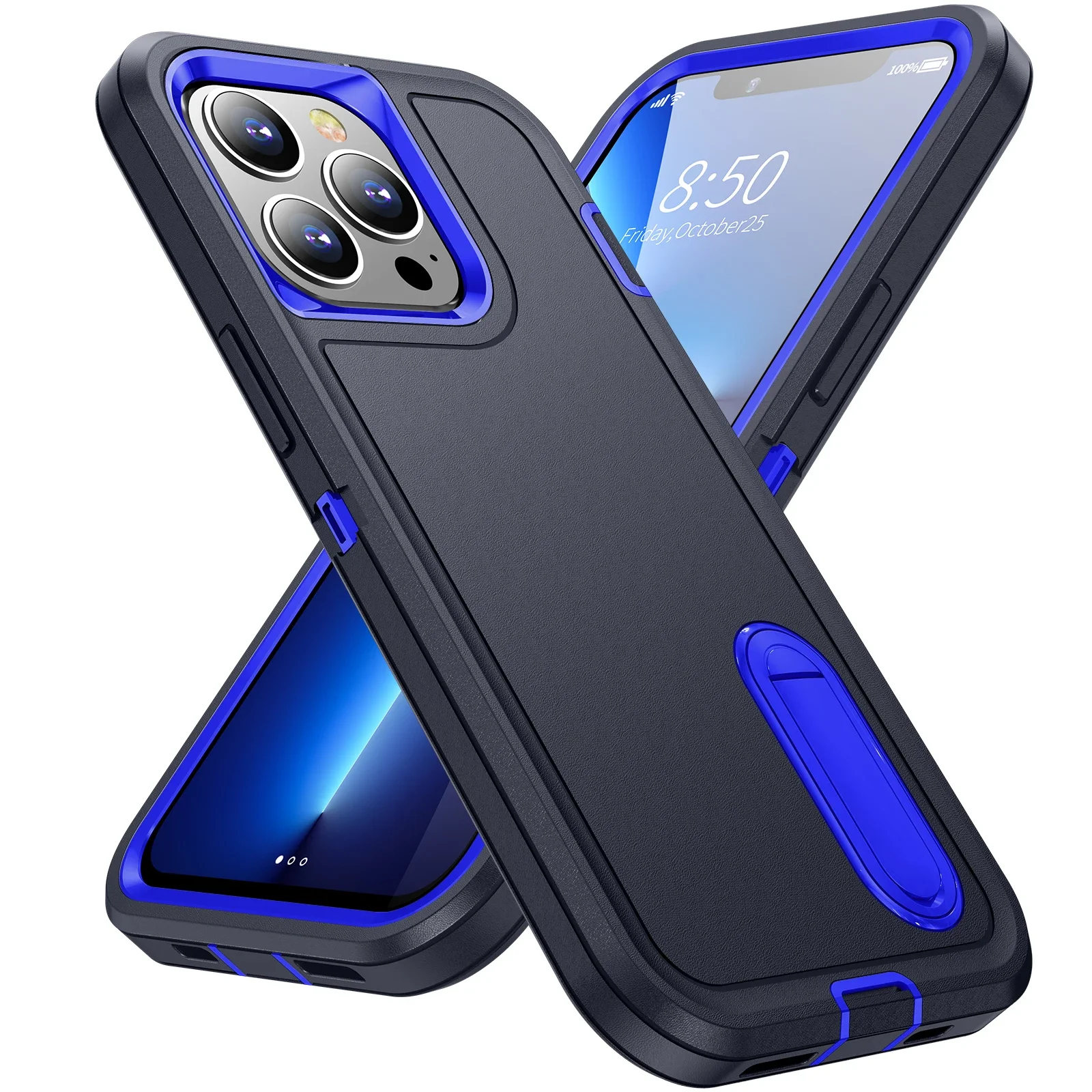 PKCASE Coque antichoc robuste pour iPhone 16 15 14 13 12 11 Pro Max PLUS avec support en métal pour iPhone Coque rigide_voghion.com