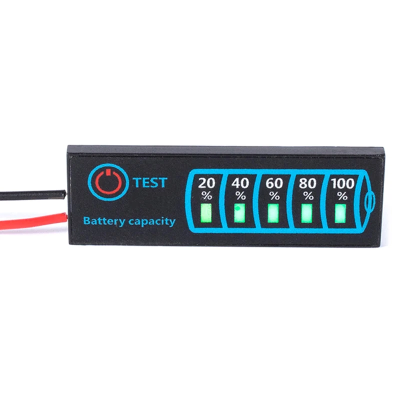 LCD 디스플레이 계량기 모듈 용량 전압 계량기, 납산 배터리 잔량 표시기 테스터, 12V, 24V