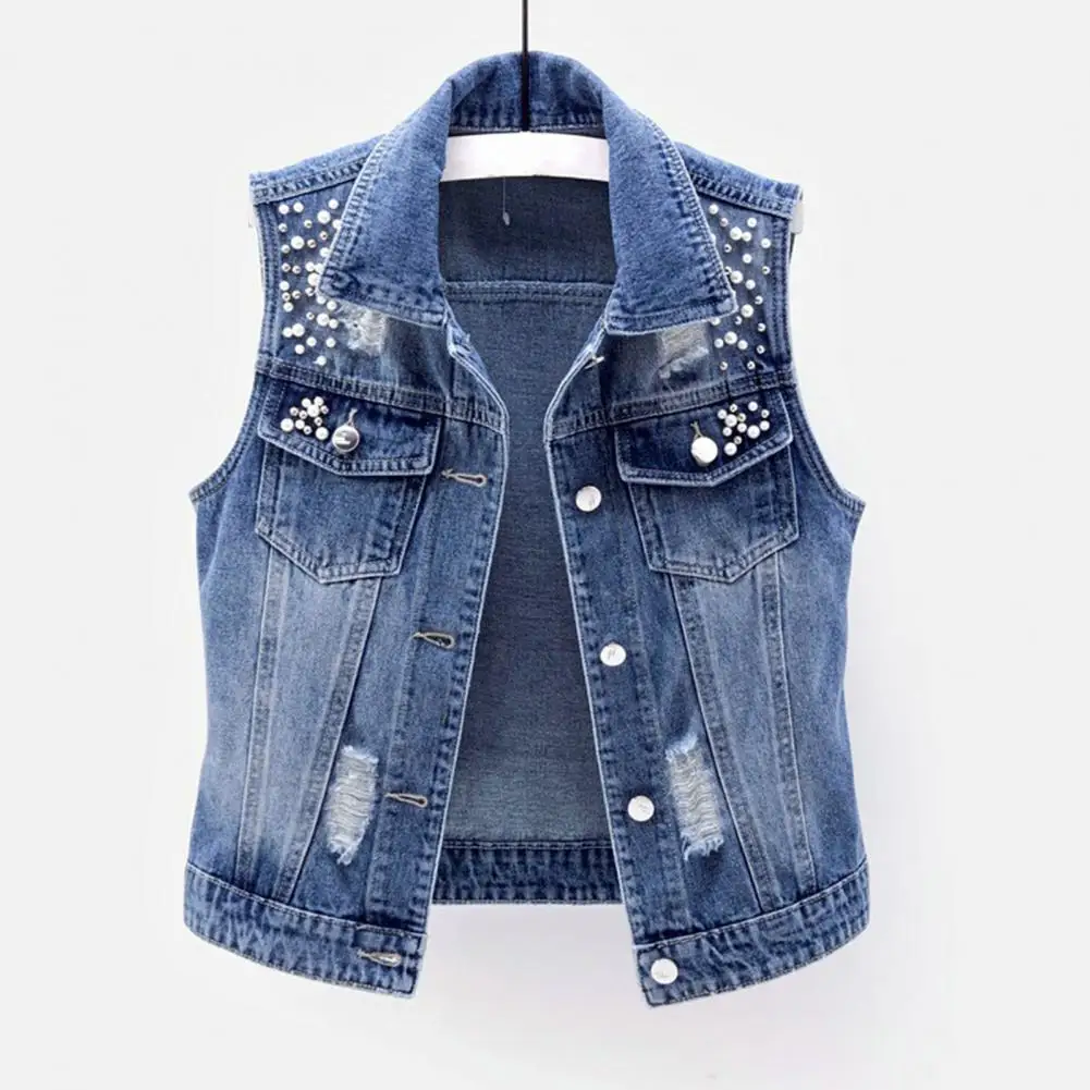 Cooling vest Chalecos Para Mujer Denim Vests Korean Fashion Sleeveless Jean Jackets for Women waistcoat 5XL Gilet Jaqueta Feminina Jaquetas