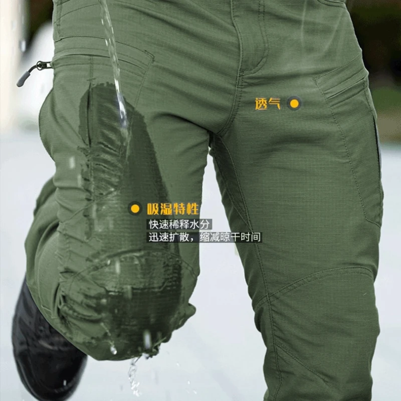 Men's IX5 Tactical Military Pants Multi-pockets Army Field Combat Work Cargo Trousers Outdoor Waterproof Sports Hiking Pants Hiking Pants