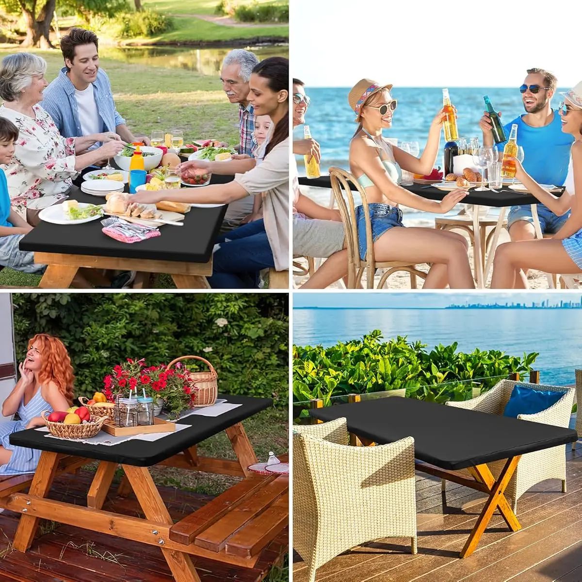 Waterproof Washable Elastic Tablecloth