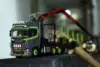 NEW Customized LESU 1/14 Scale RC Tractor Truck Timber Crane Car Metal Chassis 3-axle Trailer Remote Control DIY Model RC Toys 3