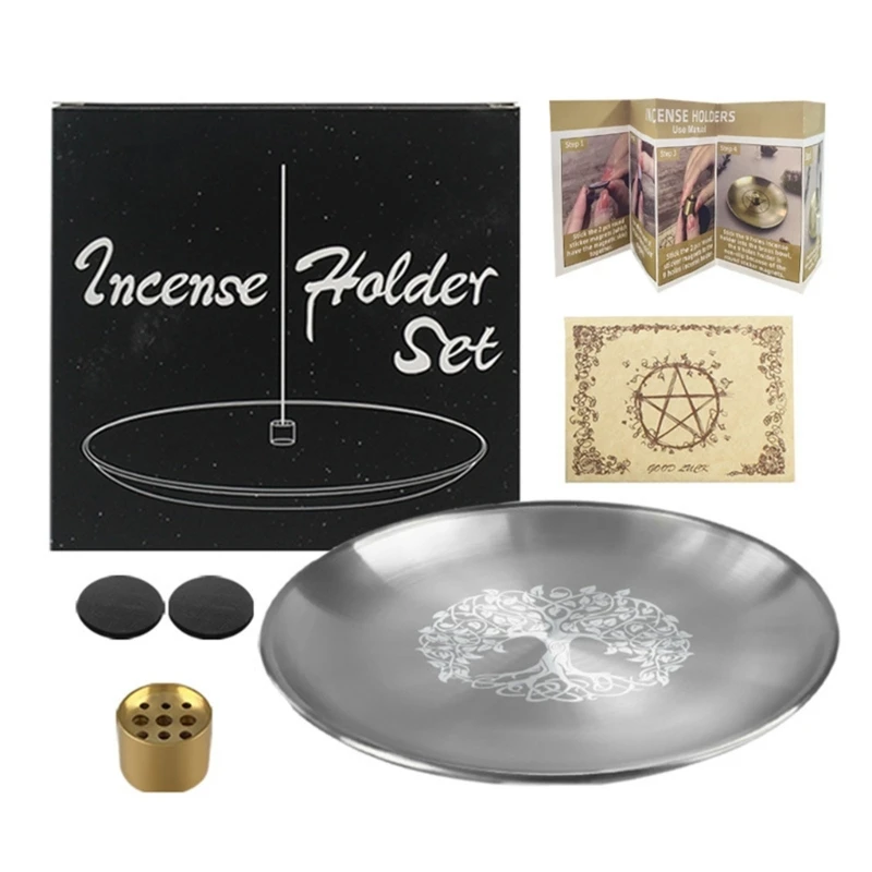 

Металлические горелки для благовоний Ловец золы Круглый поднос для палочек для благовоний Простота в использовании ВЫСОКОЕ