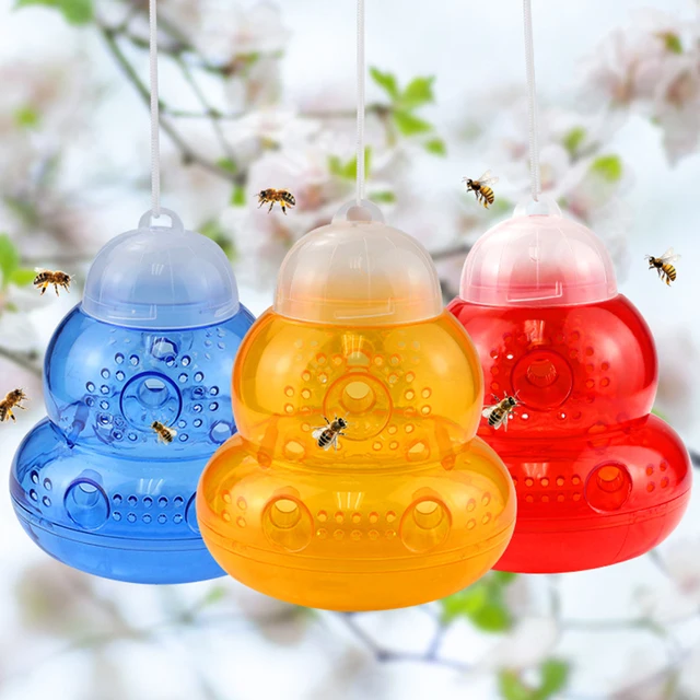 Újrafelhasználható Méhkas Darázs Csapda Hordozható Tök Alakú Darázs-Riasztó Hornetes Nem Mérgező Kártevőirtó Termék Beltéri Kültéri