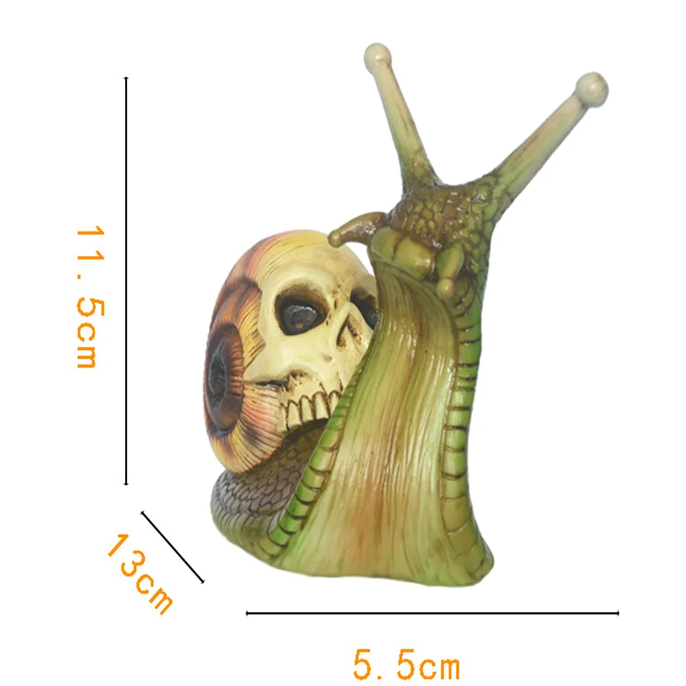 

New cross-border Halloween skeleton snail skull sculpture Gothic garden home decoration resin crafts