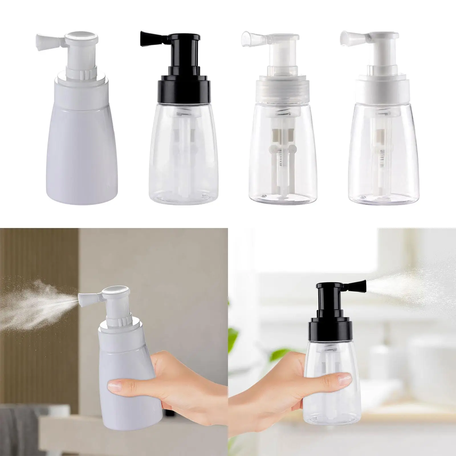 Description Picture 2 of item140 ml Powder Spray Bottle Glitter Puffer Pump for Craft Hairdressing Spray Bottle Dry Powder Blower for Barber Travel Cosmetics