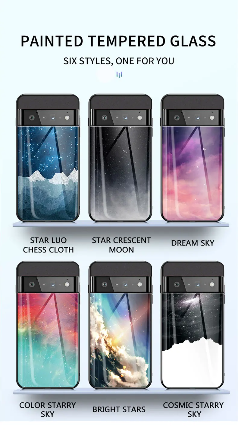 Per Google 7 6 Pro Custodia DECLAREYAO Cover in vetro rigido per Google Pixel 5 XL 4 4A 3 3A 2 1 Custodia in silicone ultra sottile Tempere_voghion.com