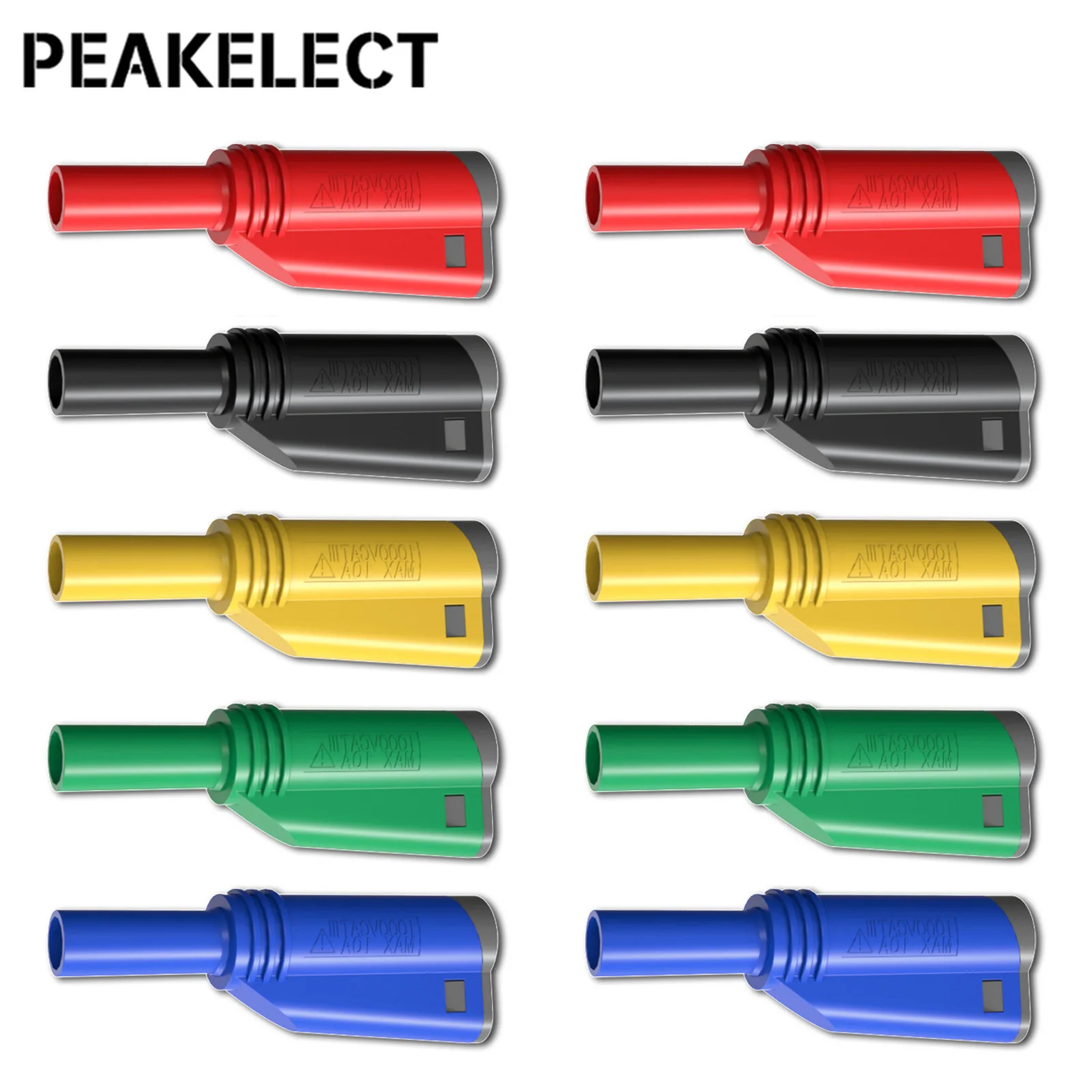 Peakelect P3005 Stackable Safe 4mm Banana Plug Solder/Assembly High Quality Welding-free Connector for Multimeter Testing 30kg rotary welding positioner turntable table high positioning accuracy suitable for cutting grinding assembly