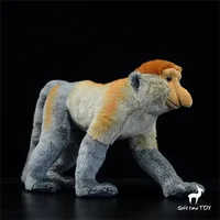 Proboscis Monkey High Fidelity Anime Cute Plushie Nose Ape Plush Toys Lifelike Animals Simulation Stuffed Doll Kawai Toy Gifts 1