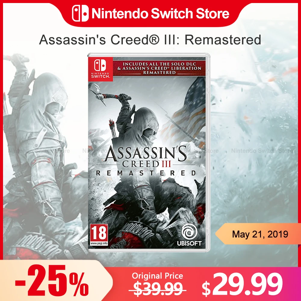 Assassin'S Creed Iii: Remasted Nintendo Switch Game Deals 100% Scheda Di Gioco Fisica Originale Ufficiale Per Switch Oled Lite