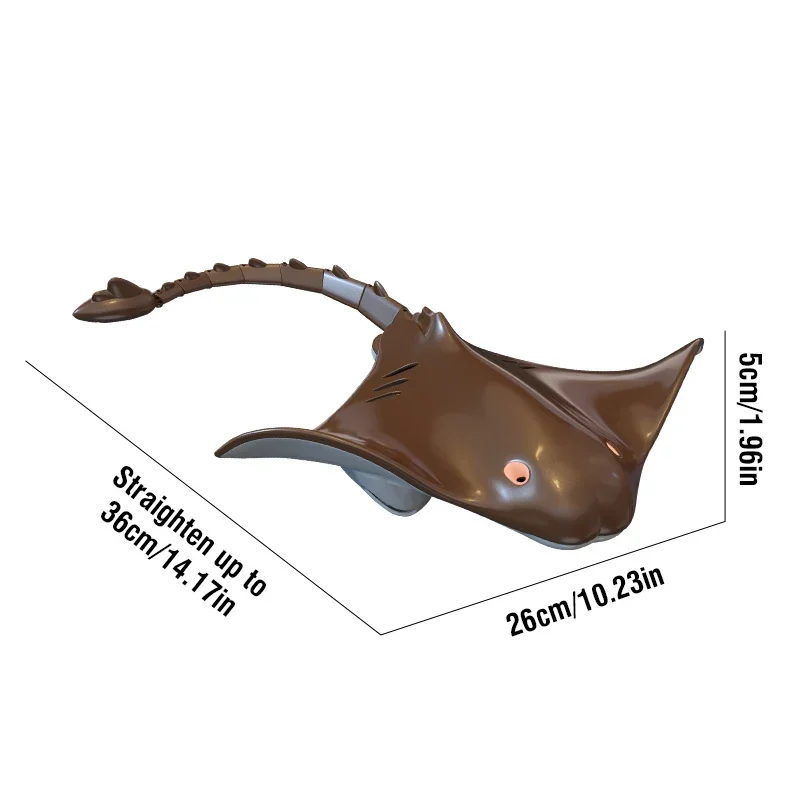 Rc Boat Remote Control Shark Fish Manta Toy 2.4G Pool Waterproof Animal Manta Ray Toy Simulation Children's Water Toy for Kids