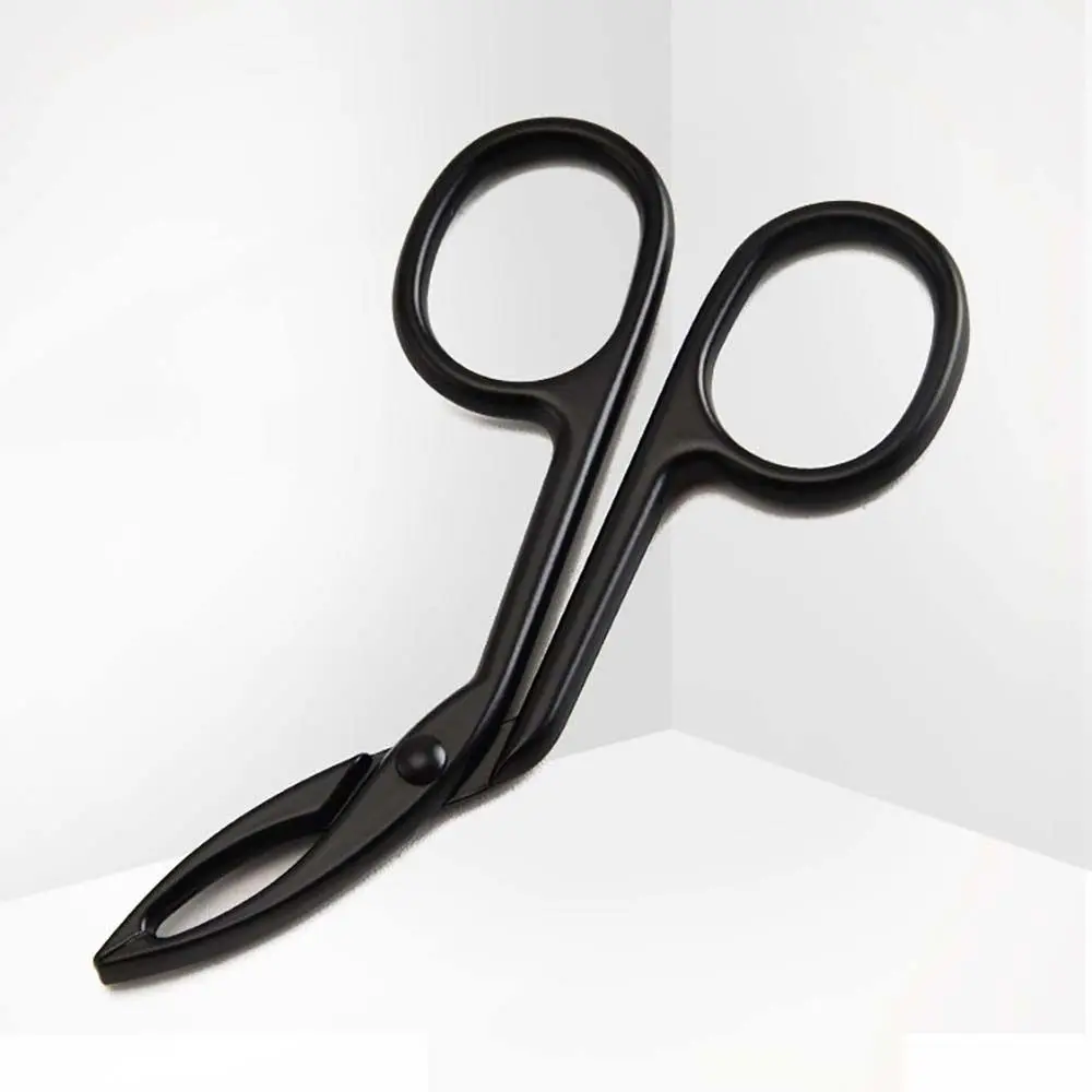 Stainless Steel Elbow Eyebrow Plucking Straight Pointed Clip Scissors Hairs Puller Eyebrow Pliers Tweezers